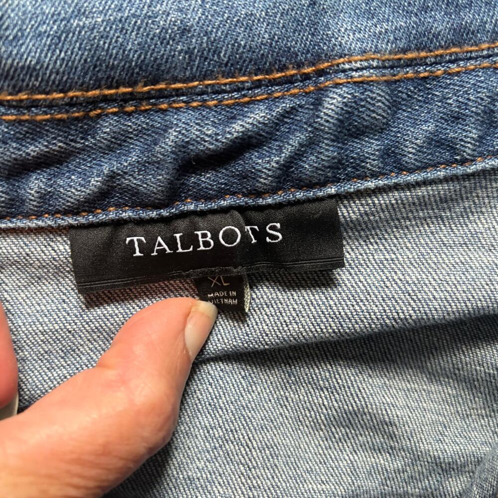 Talbots Classic Denim Jean Jacket Size XL - Picture 6 of 10